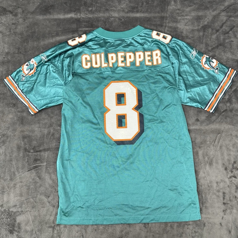 Miami Dolphins Football Jersey Mens Medium Daunte Culpepper #8 NFL Reebok